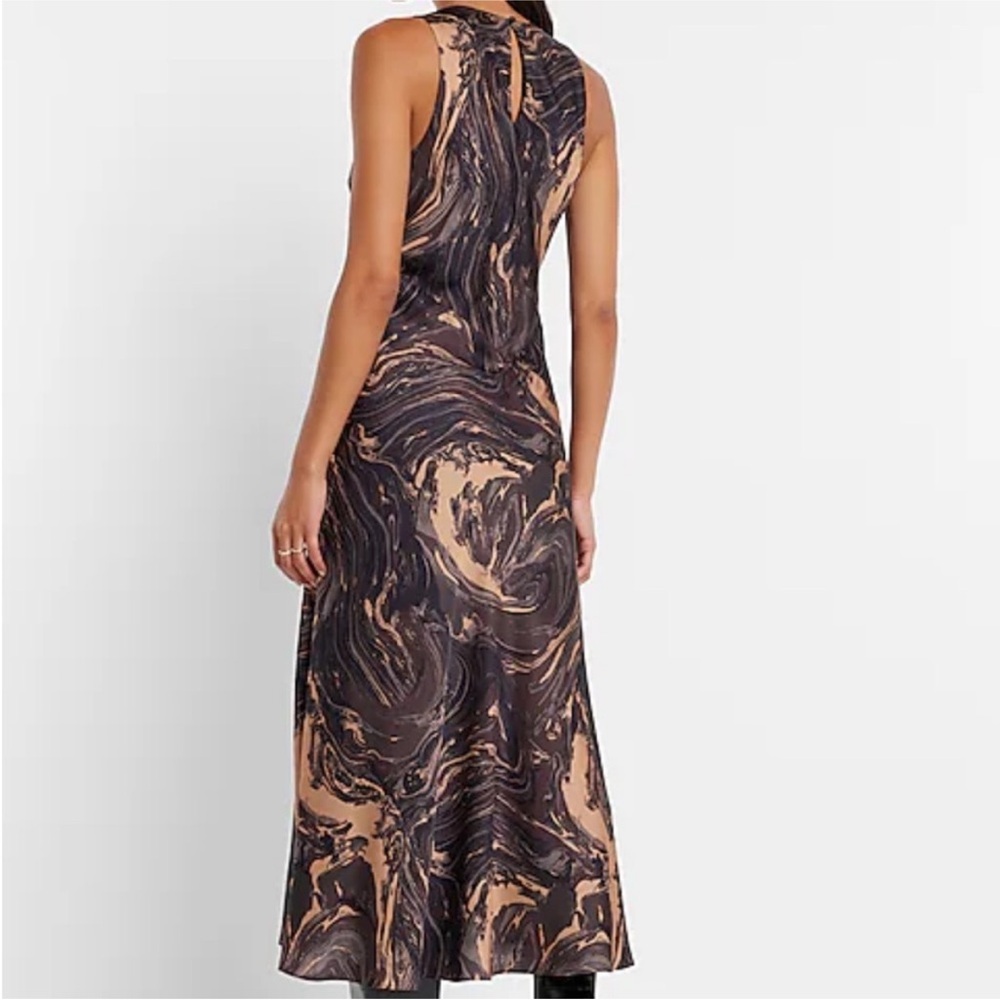Black and Brown Marble Maxi Dress - Picture 8 of 8
